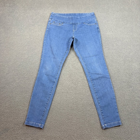 HUE Denim - Hue Jeggings Womens Medium Blue Denim Leggings Pull On Skinny Stretch 8579